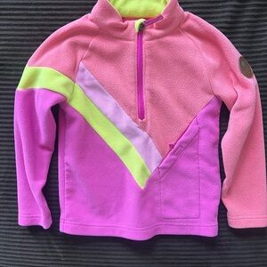 Obermeyer Pink and Purple Morgan Fleece Half Zip Little Kids Girls S